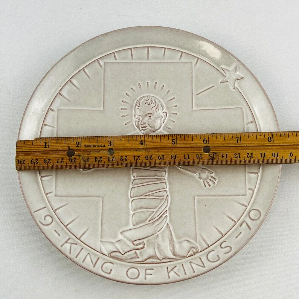 Vintage Frankoma 1970 King‎ of Kings Christmas Collector Plate John Frank